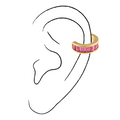 Peyton CZ Ear Cuff Red