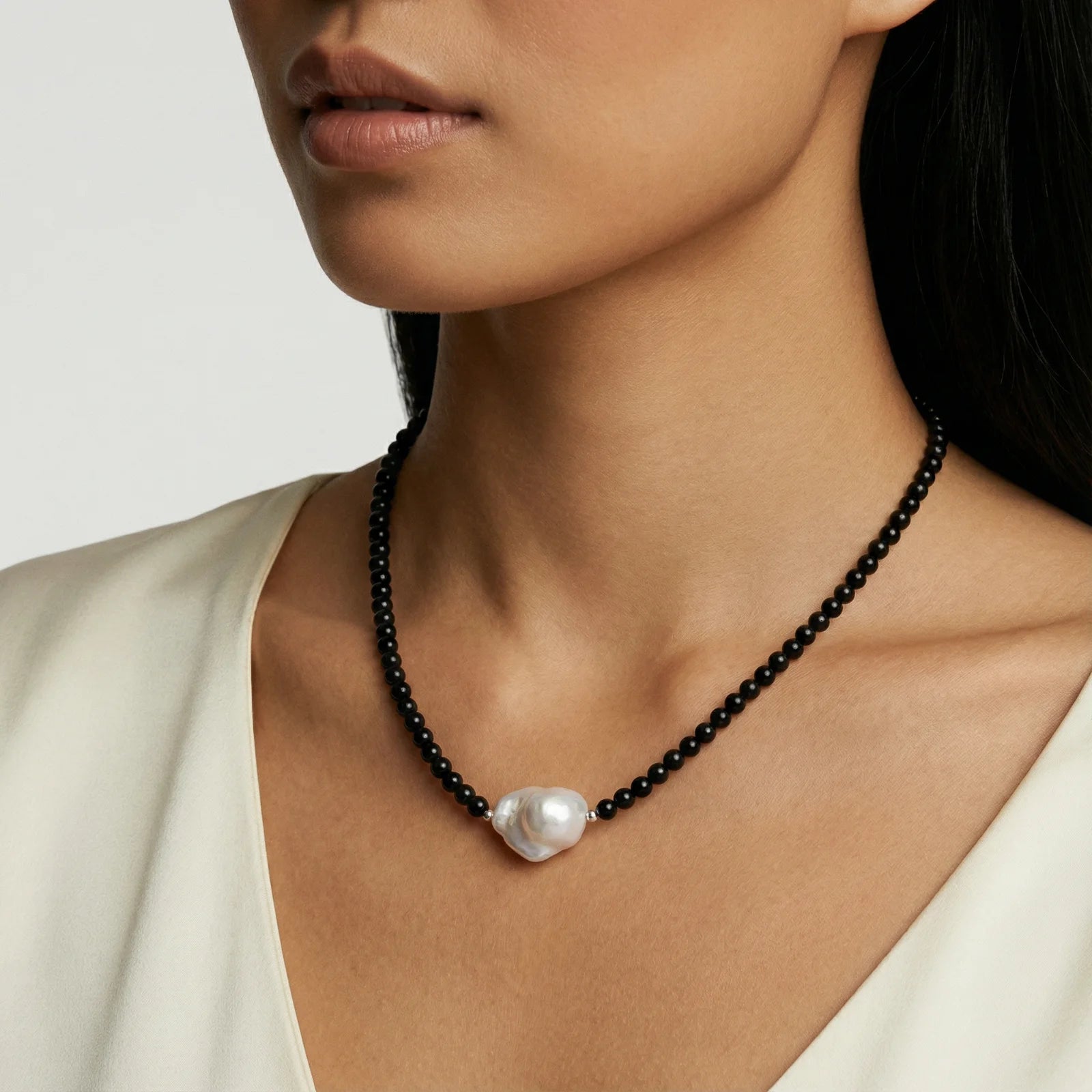Midnight Pearl Necklace