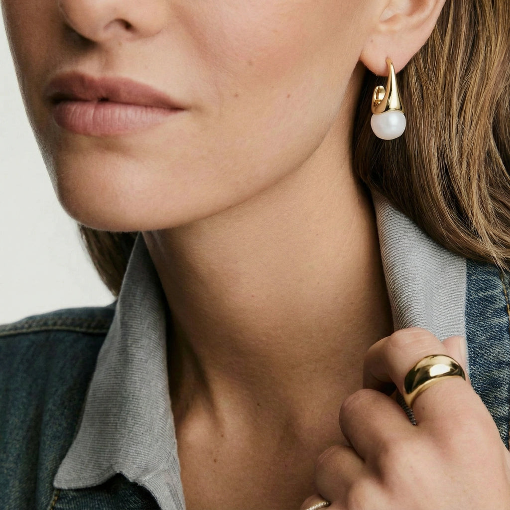 Sculptural Cone Hoops