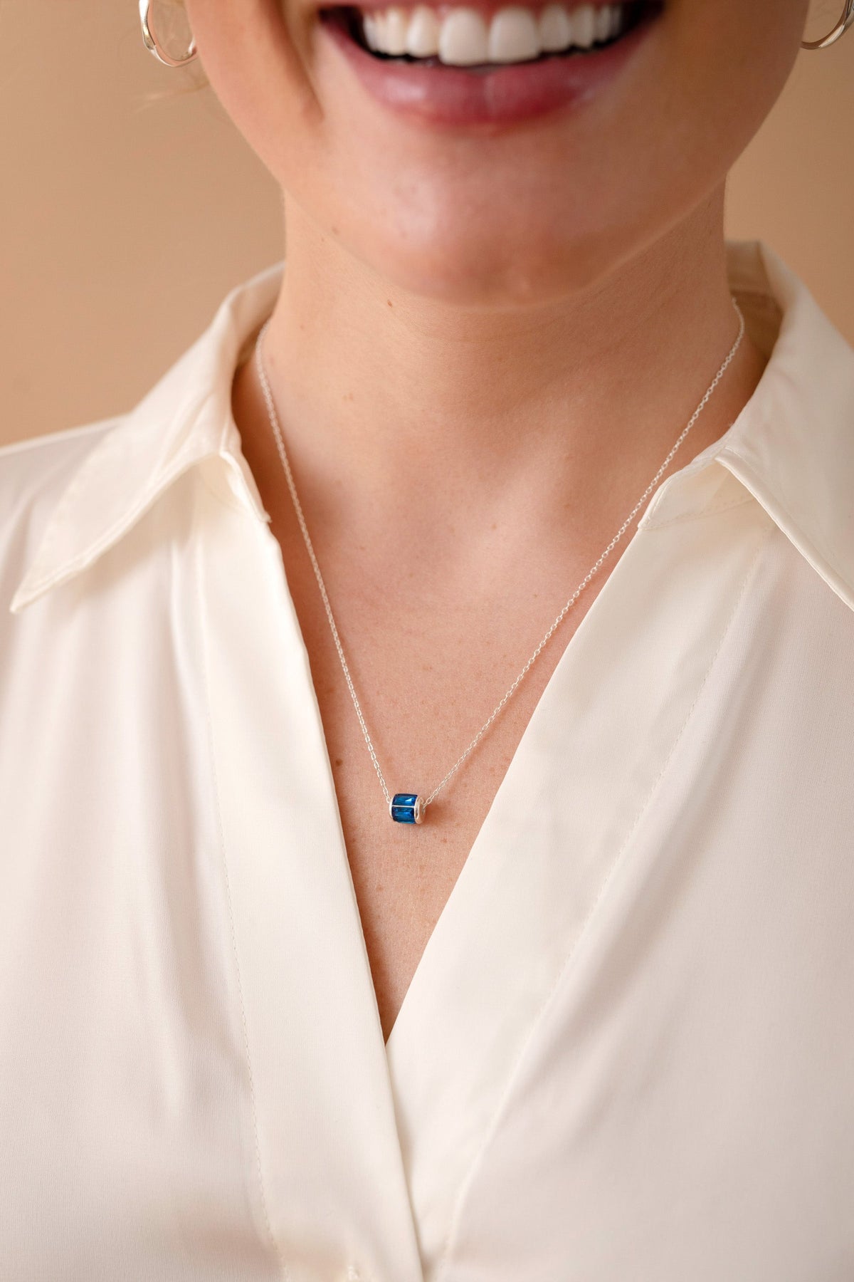 September Birthstone Precious Pendant Necklace