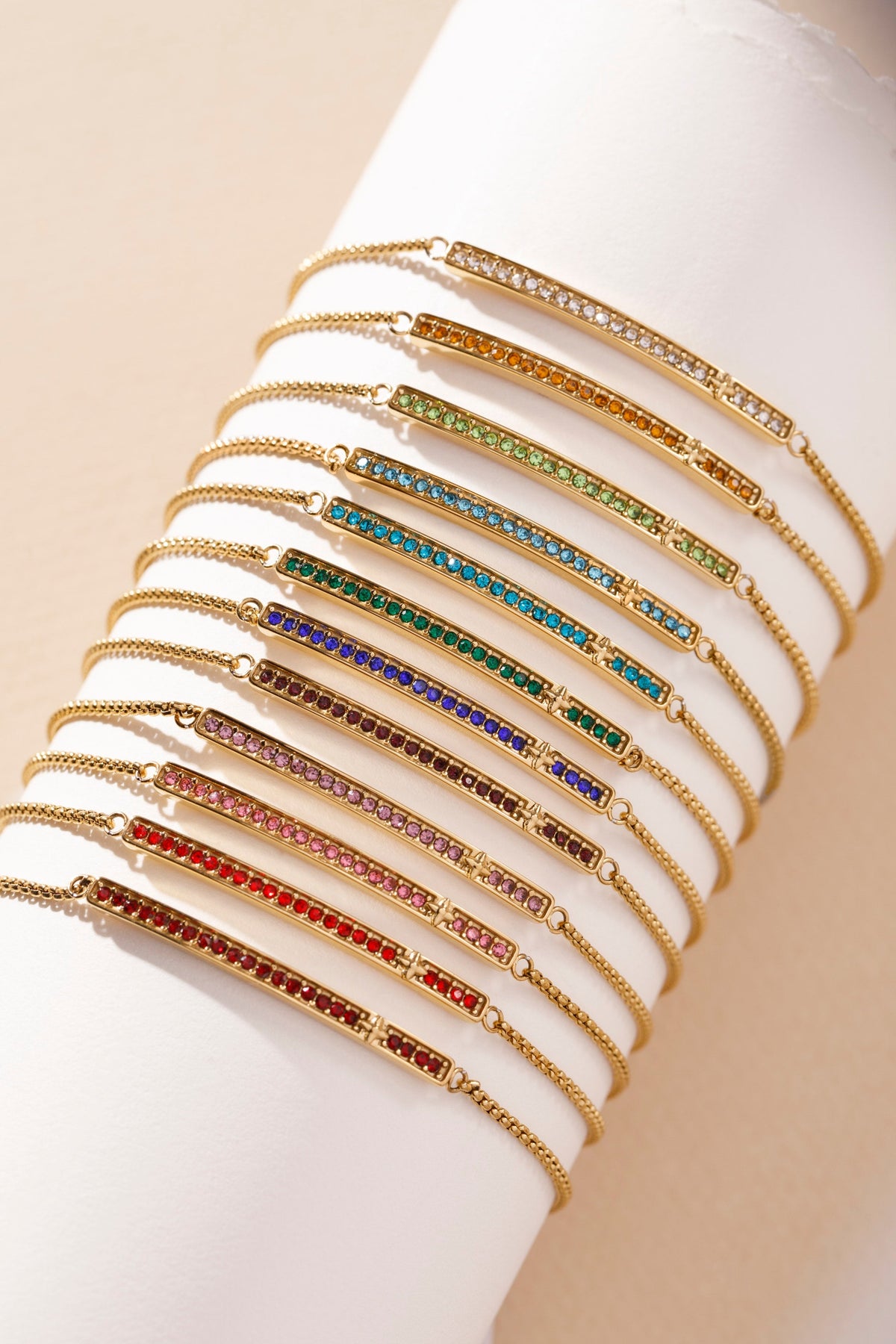 January Everyday Birthstone Pave Bolo Bracelet