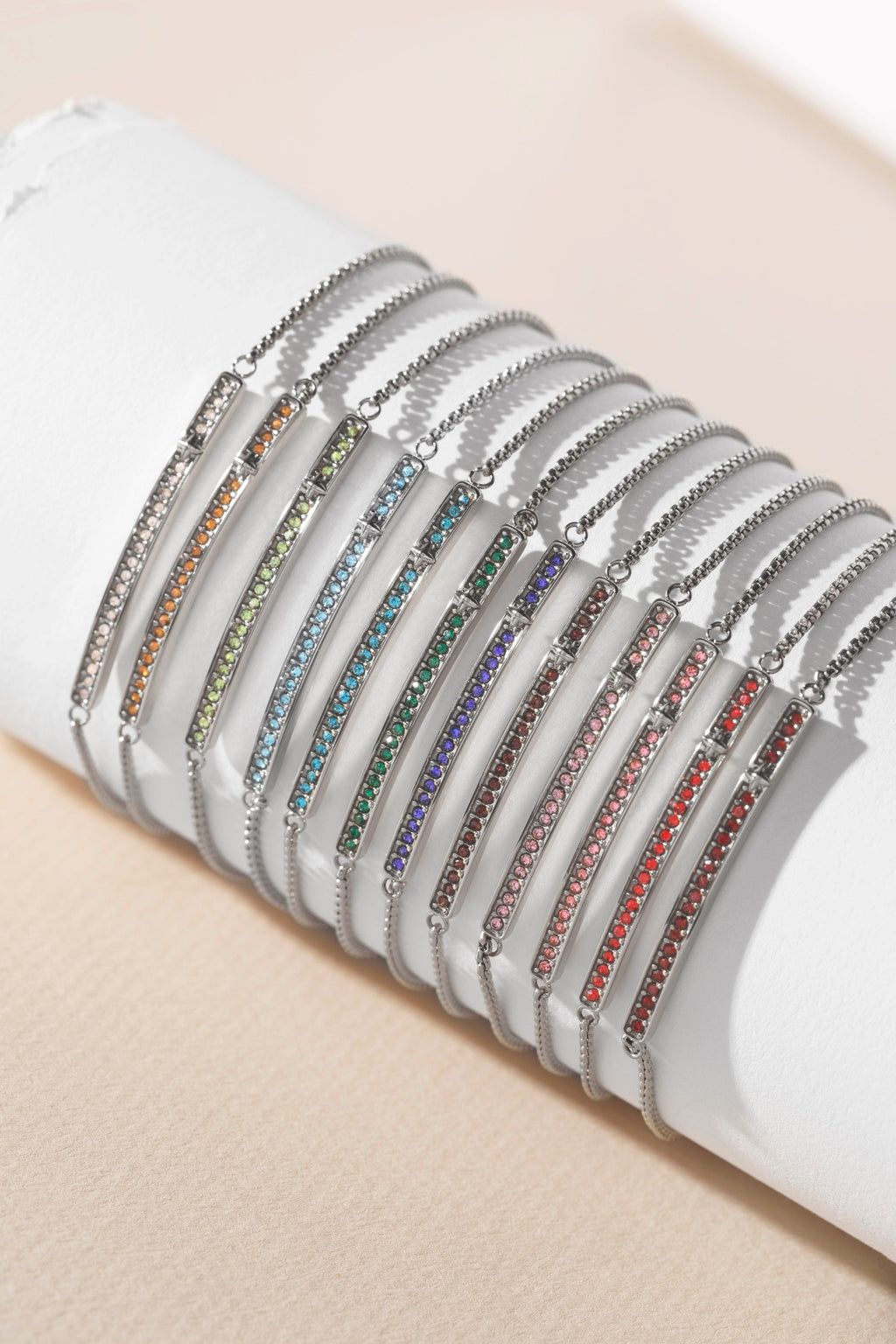 May Everyday Birthstone Pave Bolo Bracelet