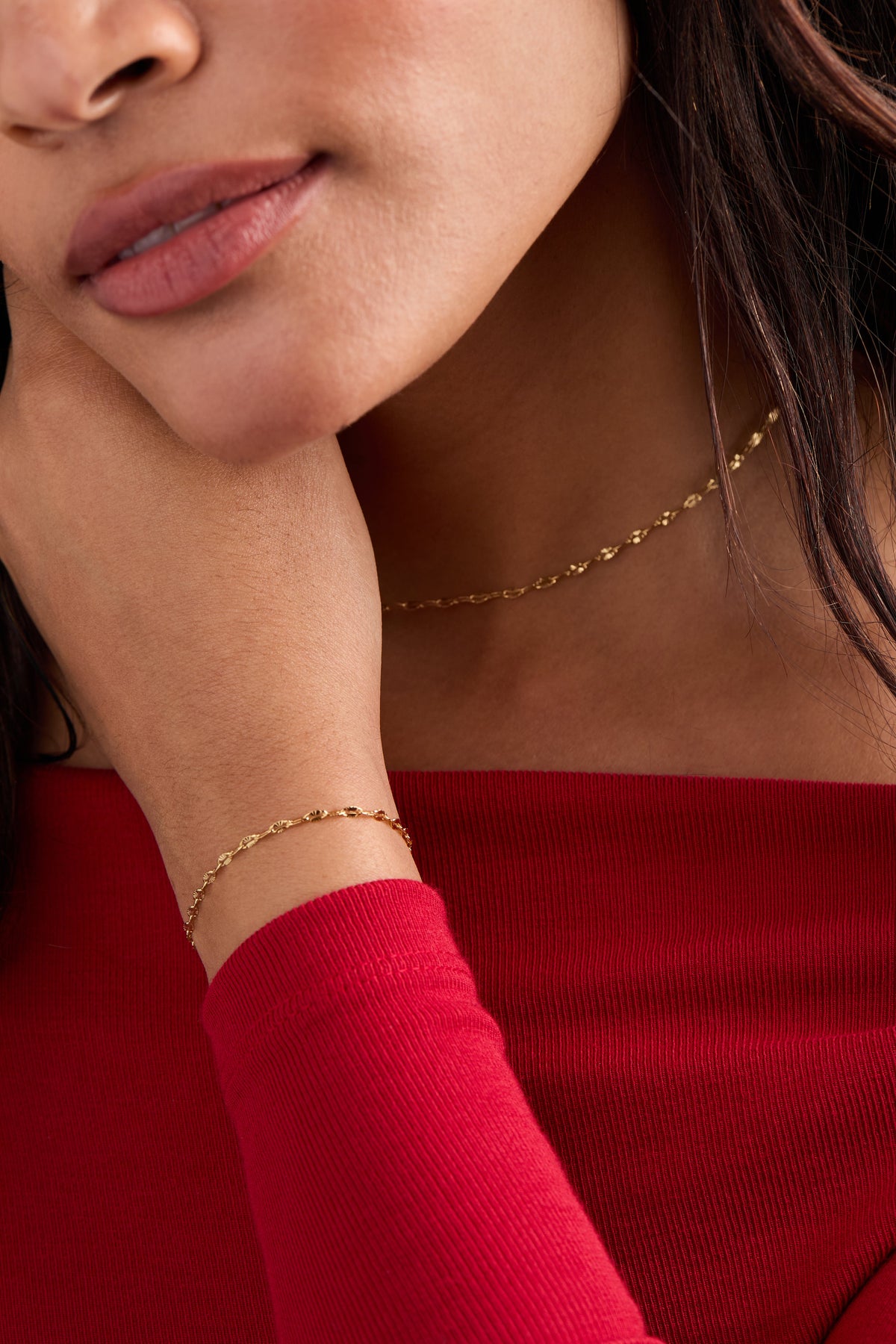 Multi Faceted Chain Bracelet