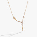 Champagne Pearl & Crystal Pendant Necklace