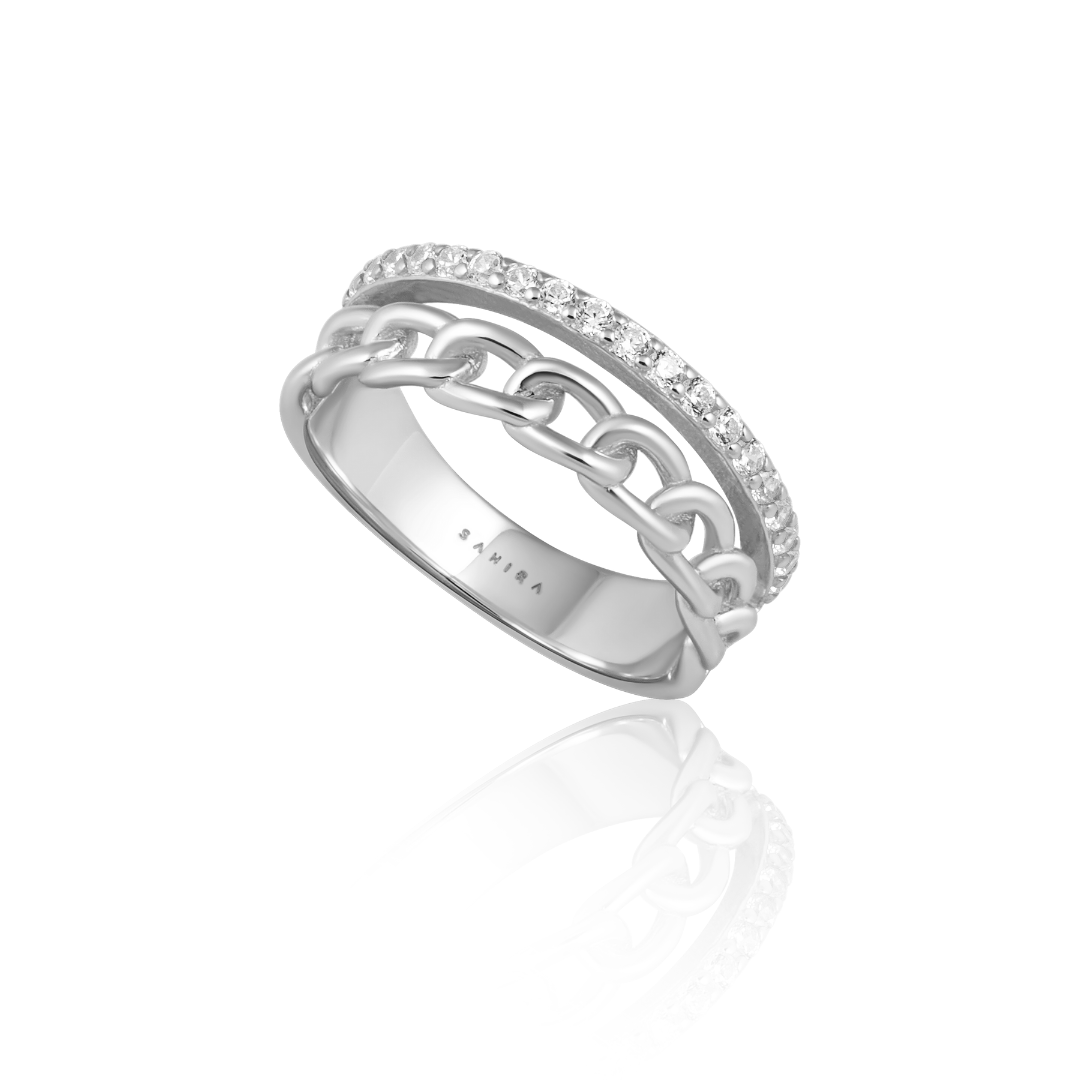 Jolene CZ Chain Ring