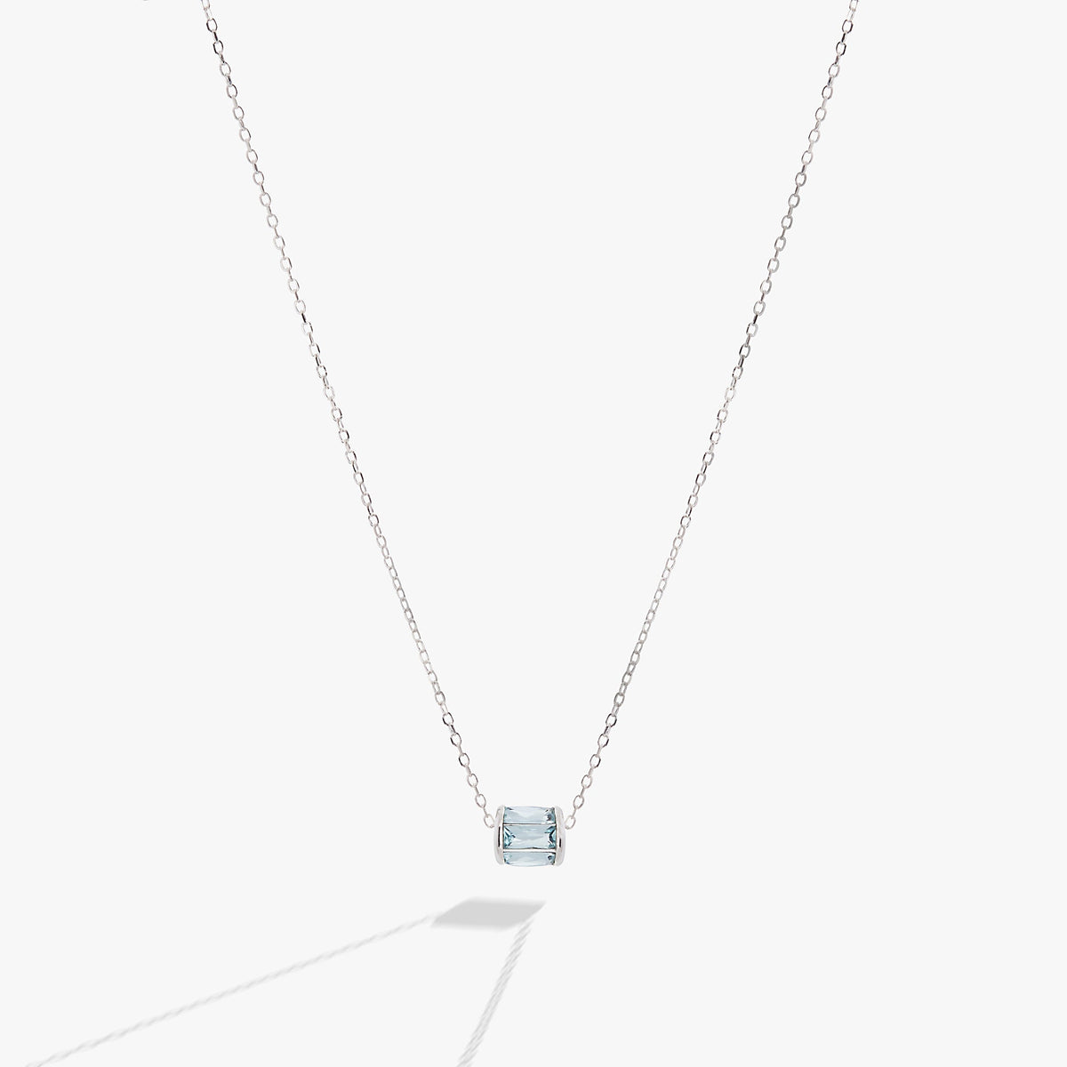 March Birthstone Precious Pendant Necklace