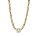 Pave Heart Chain Necklace